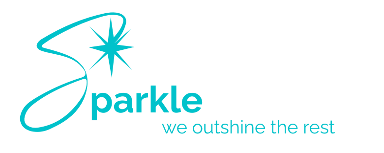Sparkle Cleaning logo with tagline “we outshine the rest”